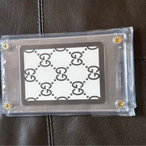 Gucci Black and White Monogram Playing Card